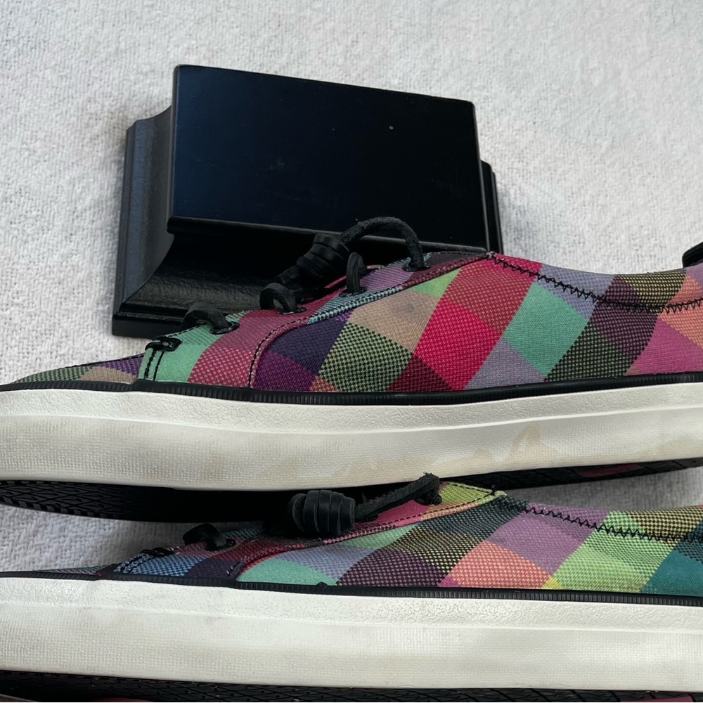 Sperry Women's Colorful Plaid Sneakers~‎ Sz 9.5 - Picture 7 of 11